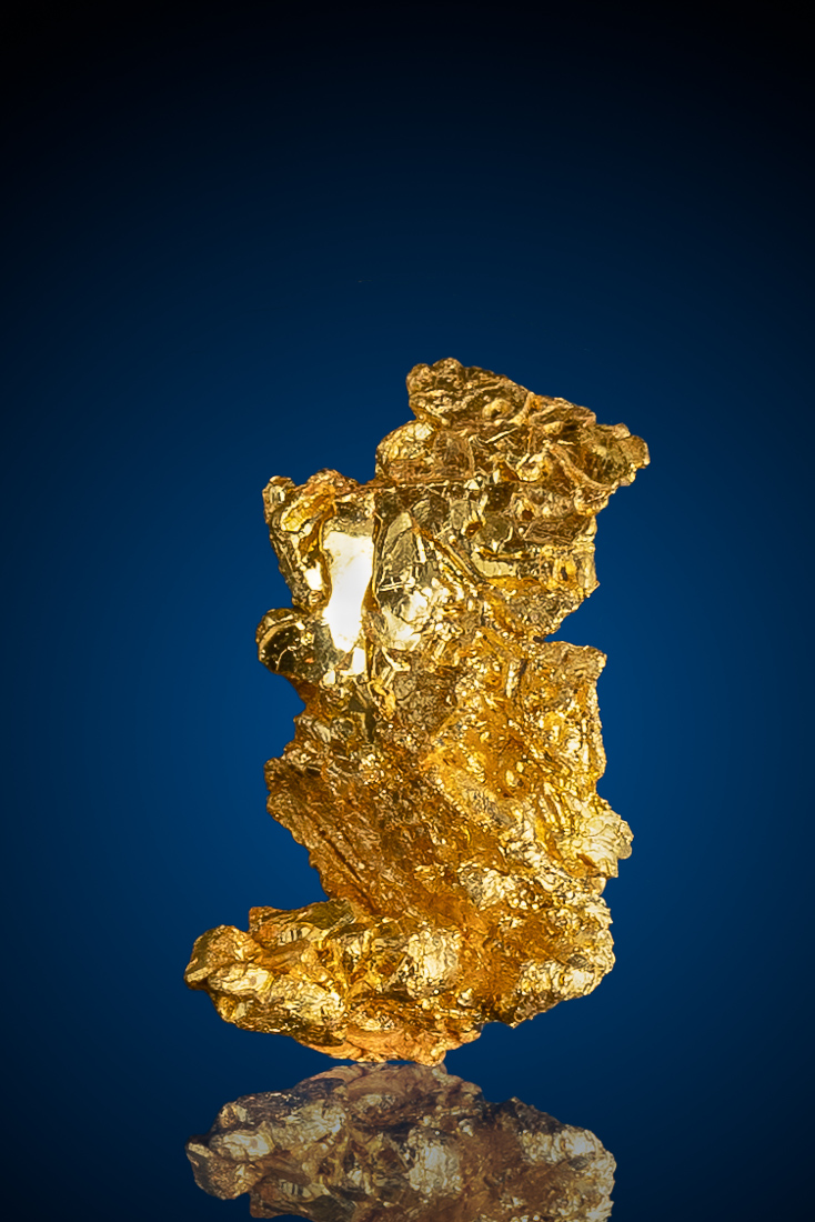 (image for) Reflective, Faceted Natural Gold Nugget - Eagle's Nest Gold Mine, CA - 2.0 grams